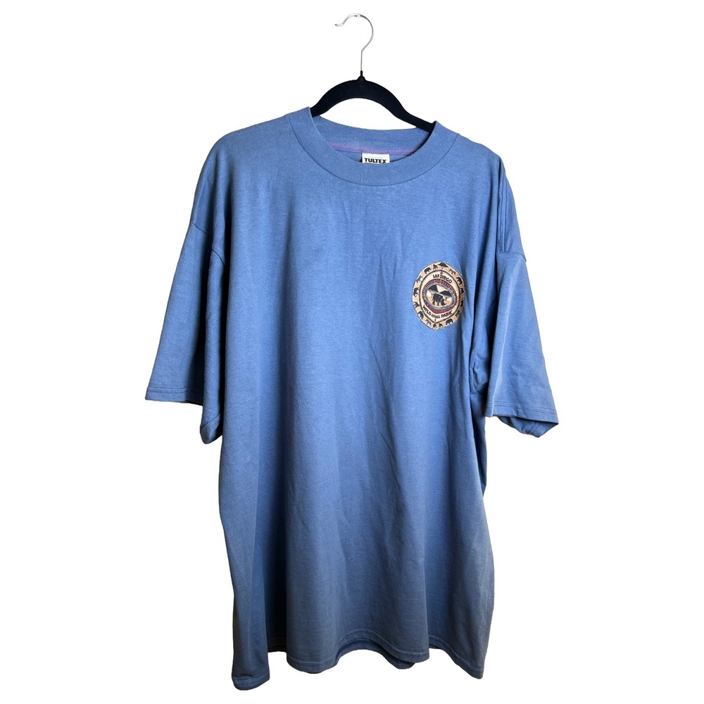Tultex San Diego Wild Animal Park Tee 90s Vintage Unisex 2XL Gorpcore Blue